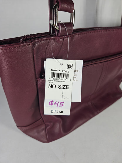 Giani Bernini Nappa Classic Leather Tote – Wine