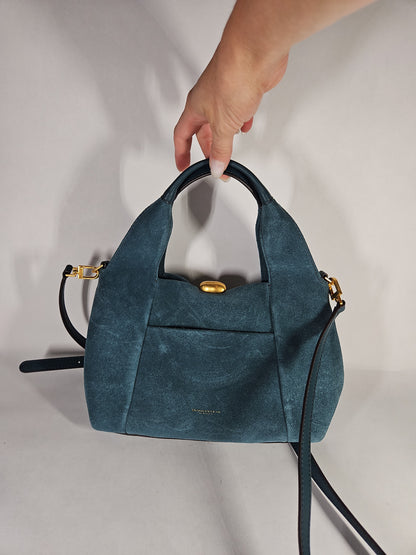 Donna Karan New York Organza Suede Crossbody Bag – Teal