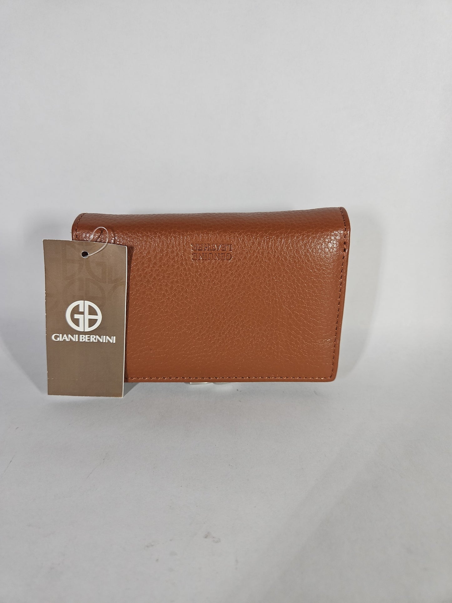 Giani Bernini Softy Indexer Wallet – Cognac/Silver