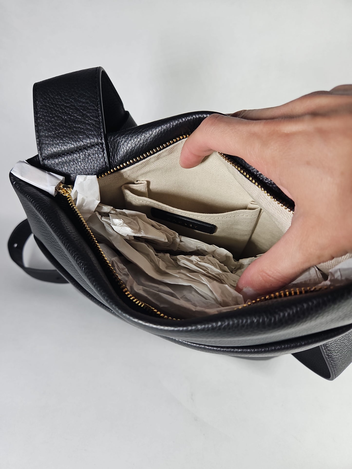 Radley London Alpha Road Small Zip Top Crossbody Bag – Black