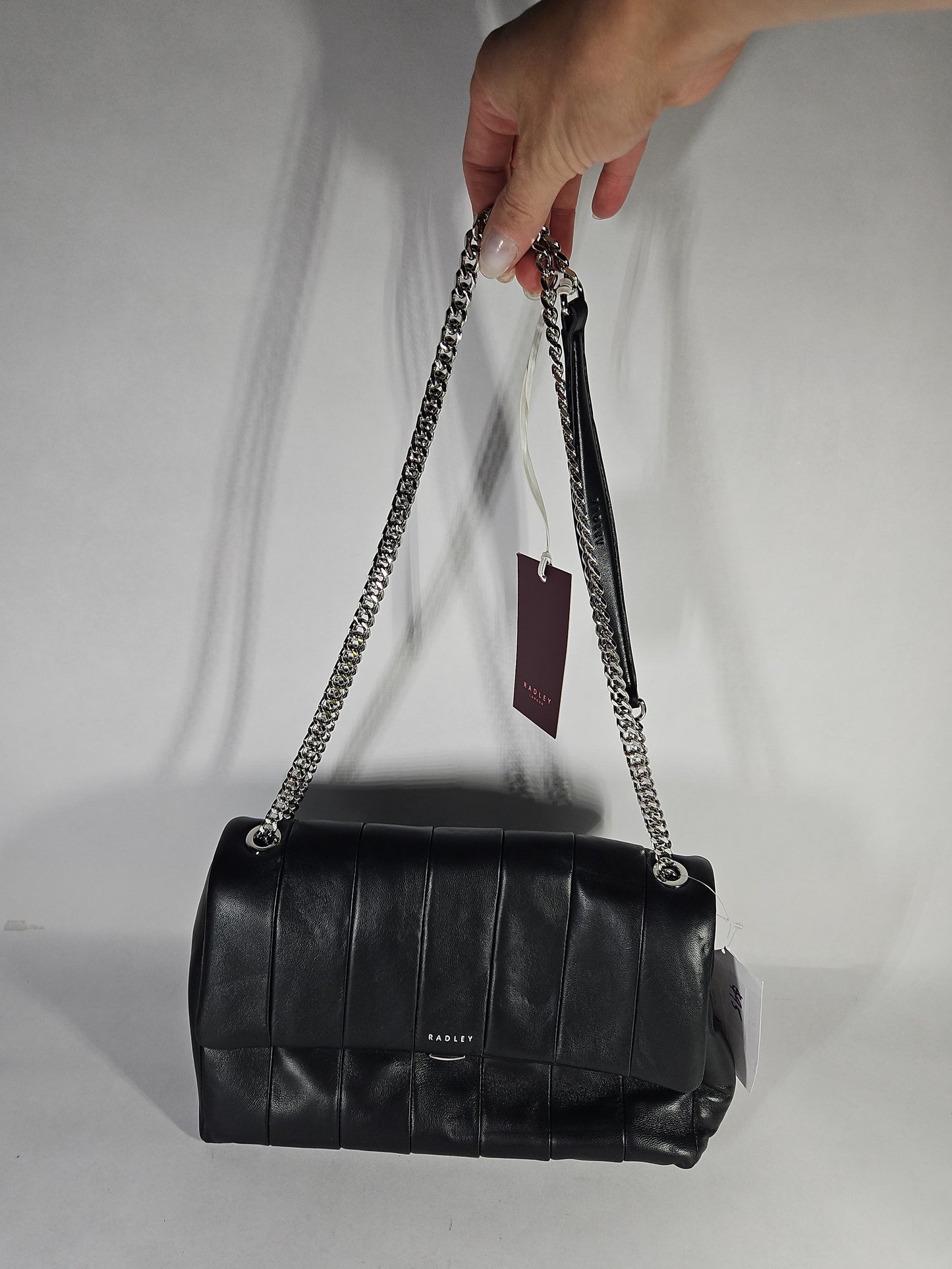 Radley London Burton Way Quilted Flapover Crossbody Bag – Black