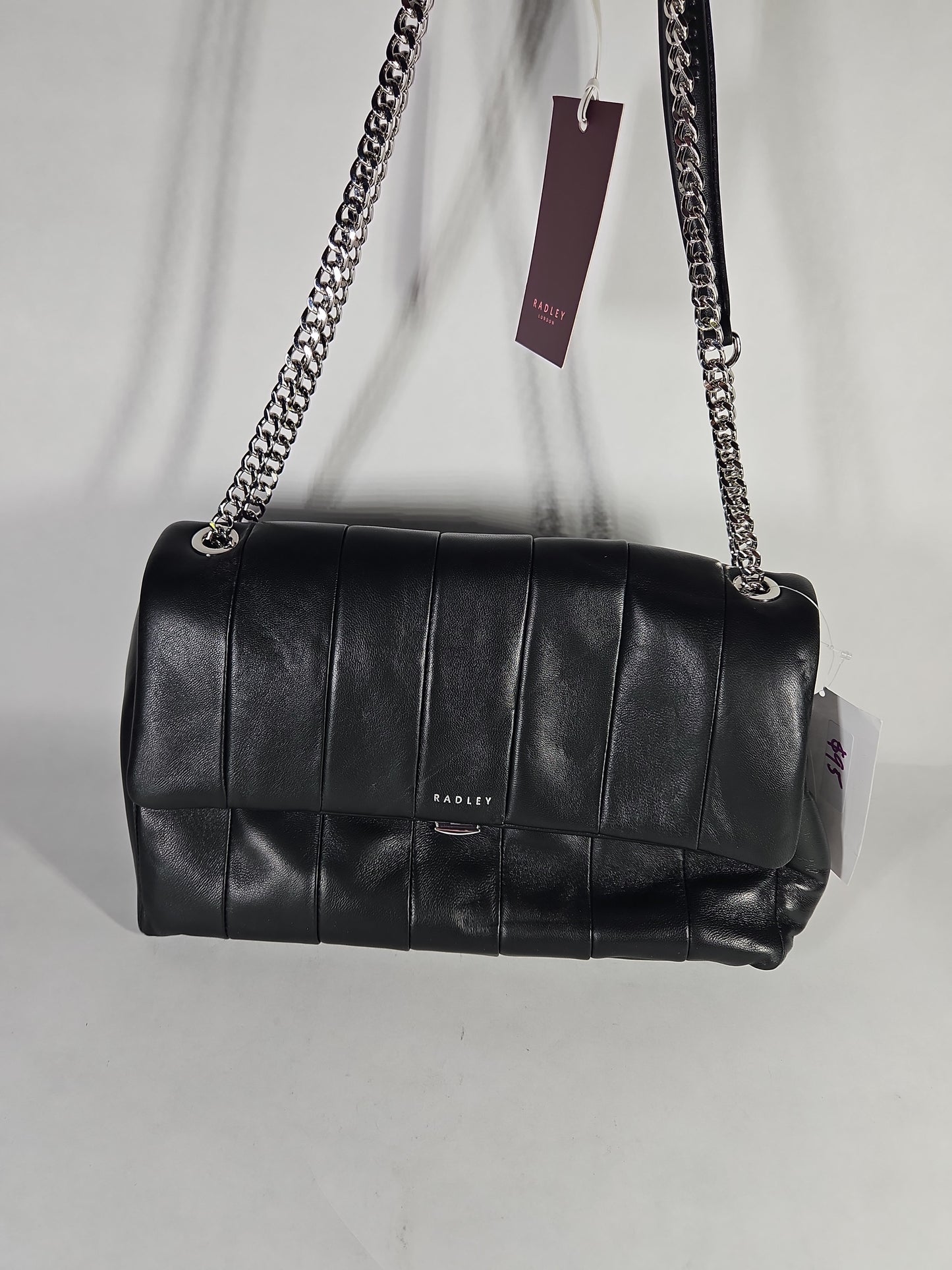 Radley London Burton Way Quilted Flapover Crossbody Bag – Black