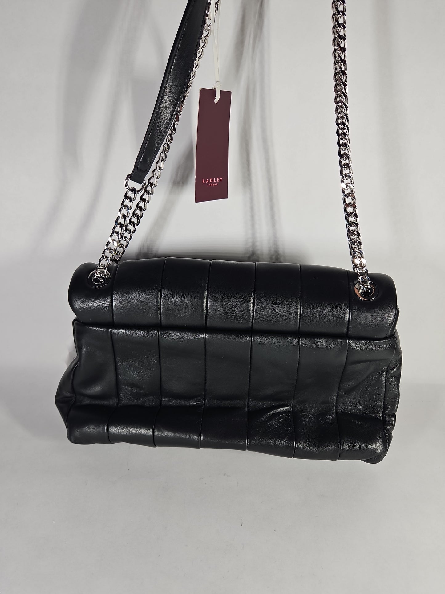 Radley London Burton Way Quilted Flapover Crossbody Bag – Black