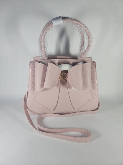 Crossi Elegance Large Bow Satchel – Blush