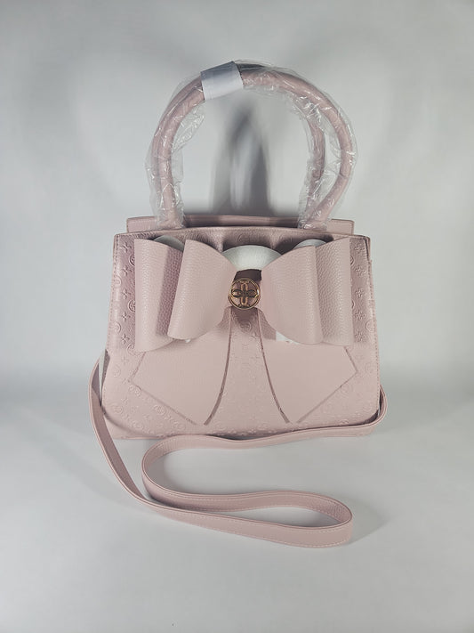 Crossi Elegance Large Bow Satchel – Blush