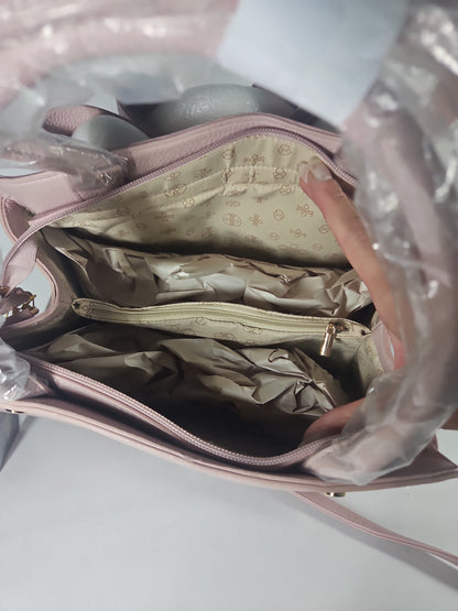 Crossi Elegance Large Bow Satchel – Blush