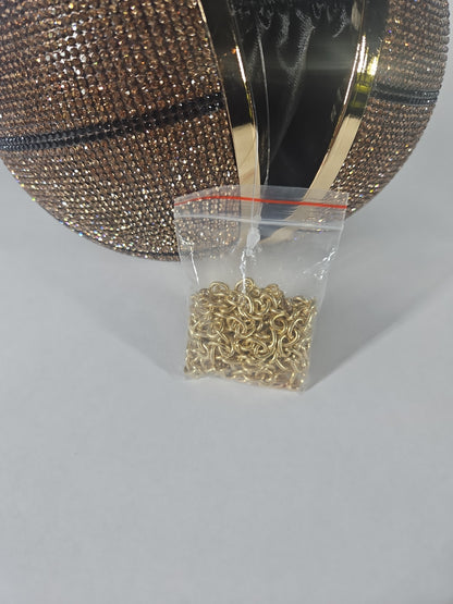 Like Dreams Dribble Small Rhinestone Basketball Clutch Bag – Gold