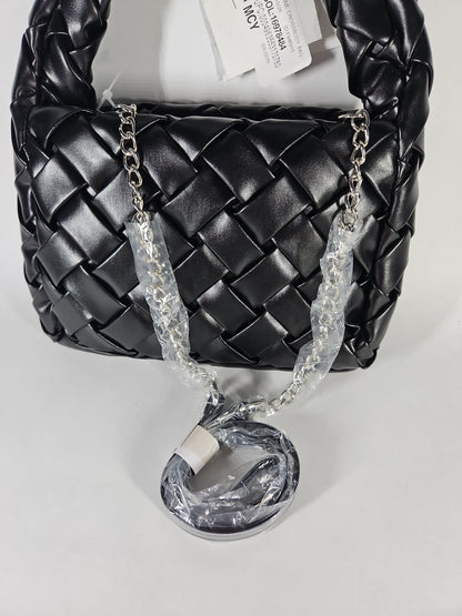 Like Dreams Oriane Quilted Top Handle Crossbody Bag – Black