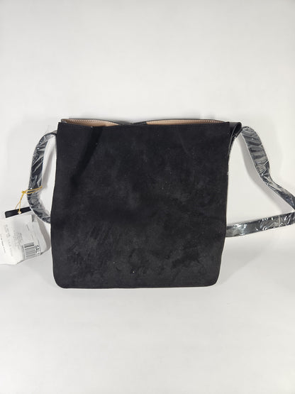 Like Dreams Midnight Quilted Suede Small Tote Bag – Black