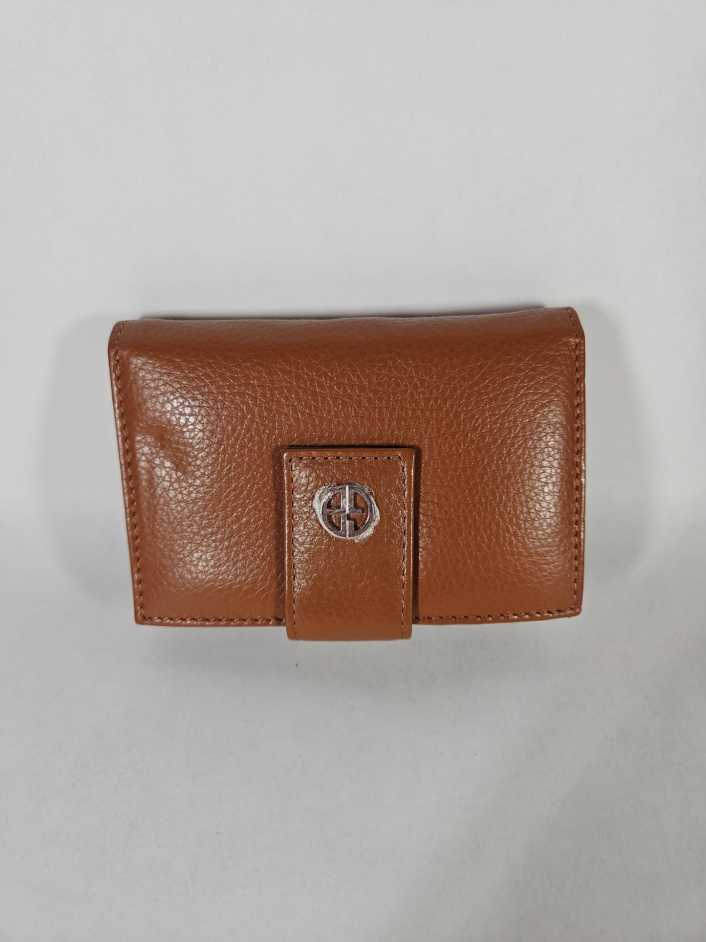Giani Bernini Softy Indexer Wallet – Cognac/Silver