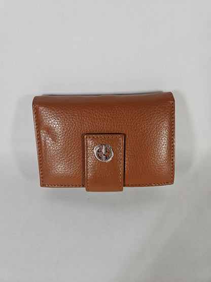 Giani Bernini Softy Indexer Wallet – Cognac/Silver