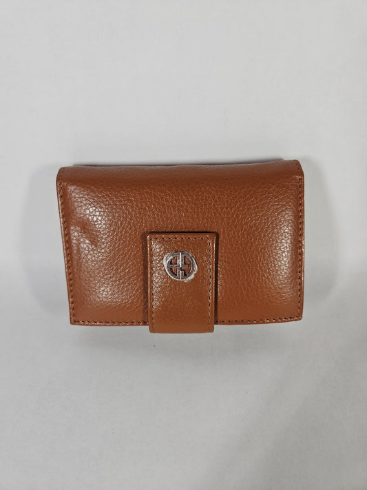 Giani Bernini Softy Indexer Wallet – Cognac/Silver