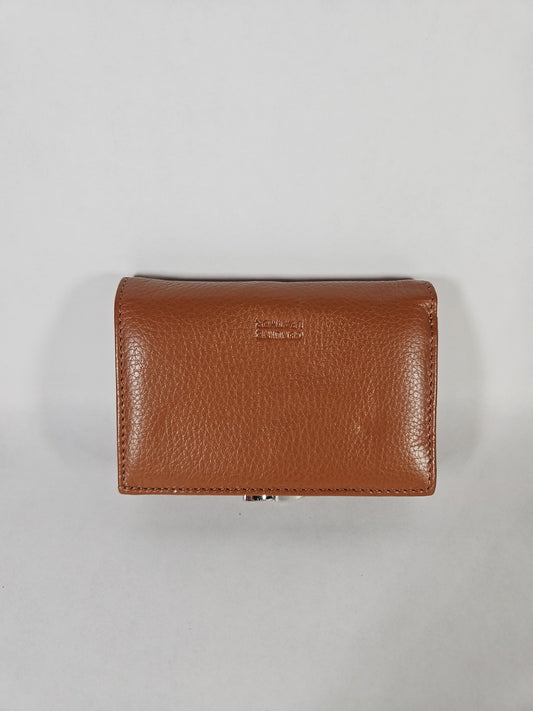 Giani Bernini Softy Indexer Wallet – Cognac/Silver
