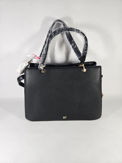Like Dreams Jenna Bow Vegan Satchel Crossbody Bag – Black