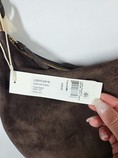 Loeffler Randall Harlow Suede Shoulder Bag – Dark Brown
