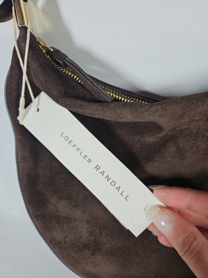 Loeffler Randall Harlow Suede Shoulder Bag – Dark Brown