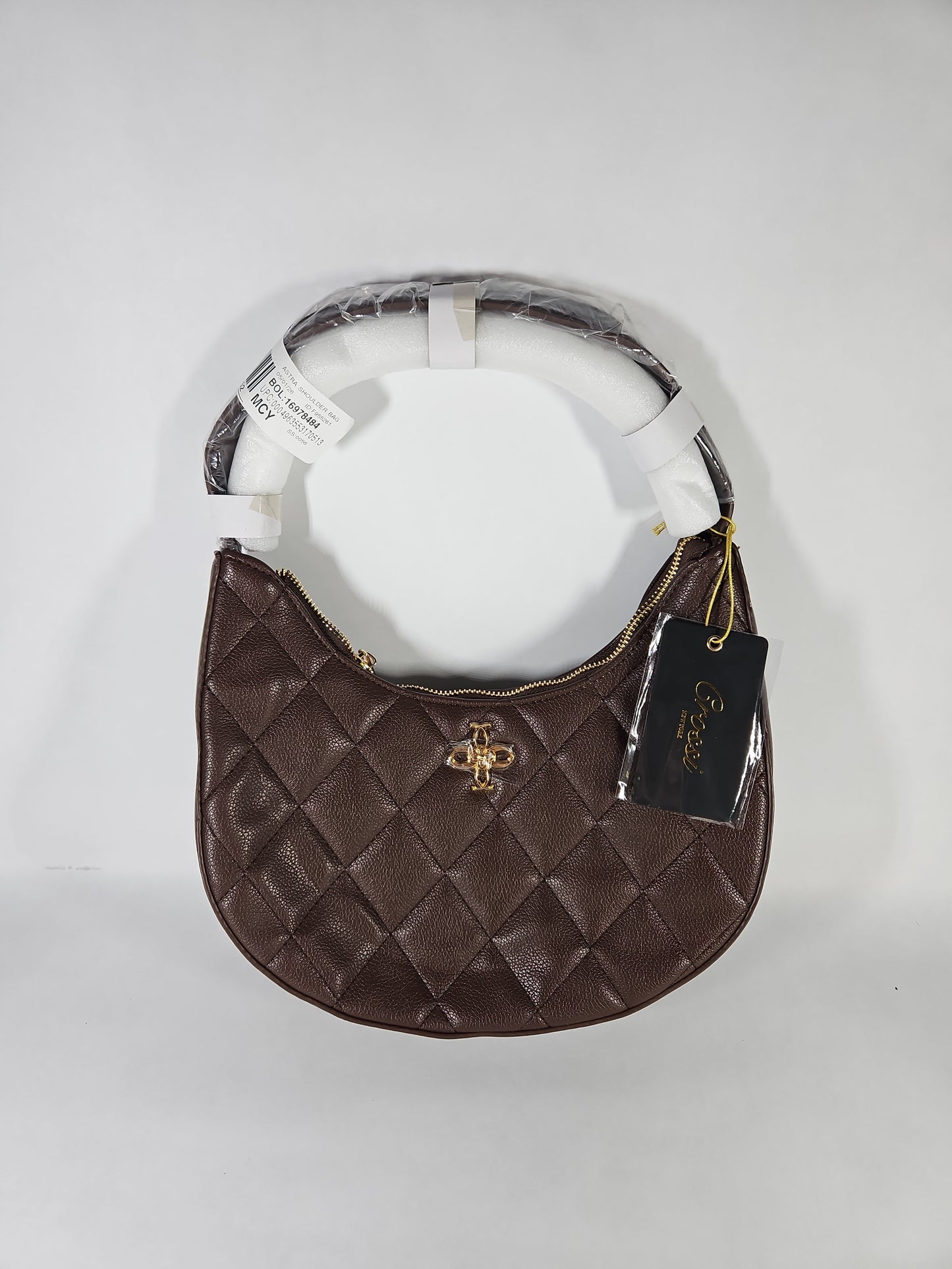 Like Dreams Astra Quilted Adjustable Shoulder Bag – Dark Brown