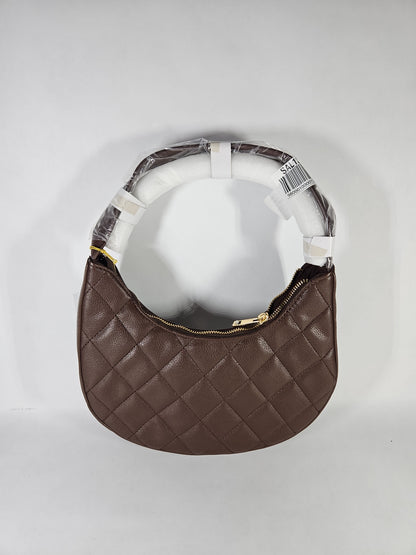 Like Dreams Astra Quilted Adjustable Shoulder Bag – Dark Brown