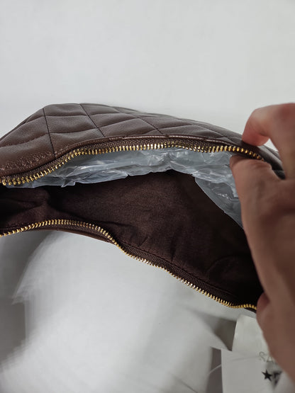 Like Dreams Astra Quilted Adjustable Shoulder Bag – Dark Brown