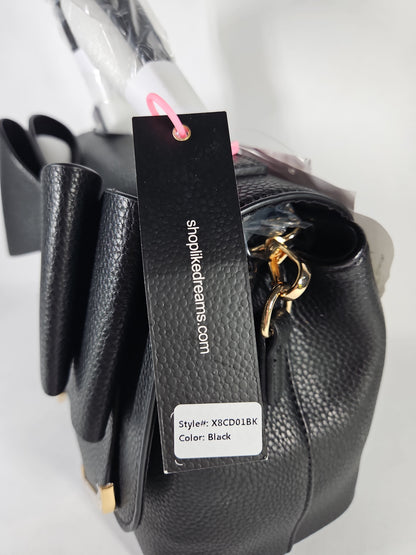 Like Dreams Jasmine Bowtie Crossbody Bag – Black
