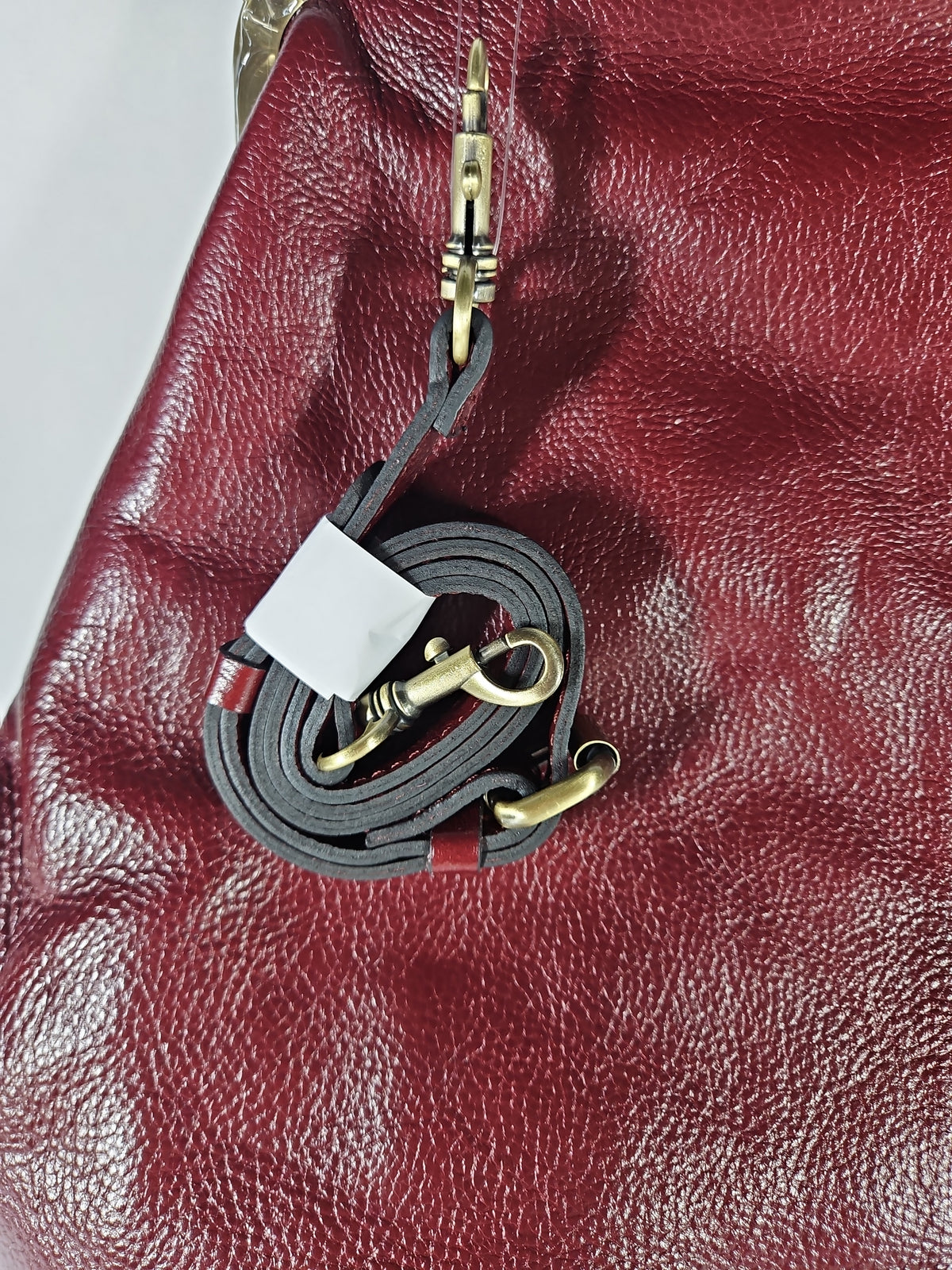 Patricia Nash Serafina Large Leather Kisslock Bag – Oxblood