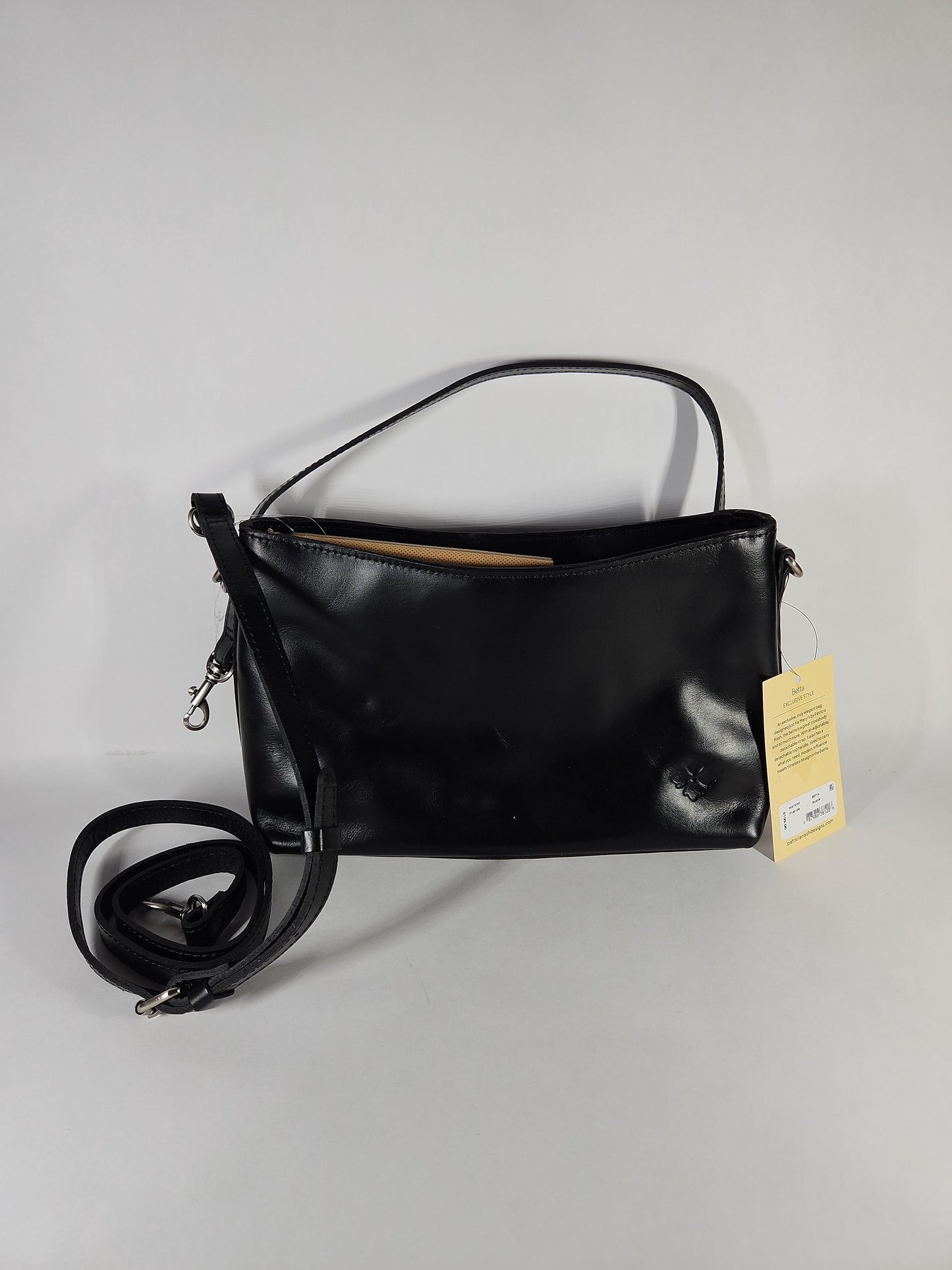 Patricia Nash Betta Medium Leather Crossbody Bag – Black