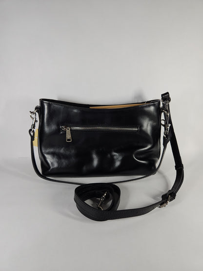 Patricia Nash Betta Medium Leather Crossbody Bag – Black
