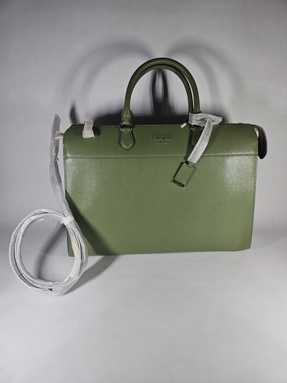 Kate Spade Morgan Laptop Bag Green Saffiano Leather Fits 16" Laptop NWT