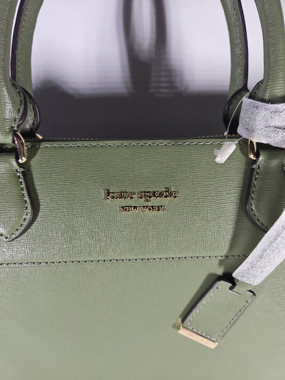 Kate Spade Morgan Laptop Bag Green Saffiano Leather Fits 16" Laptop NWT