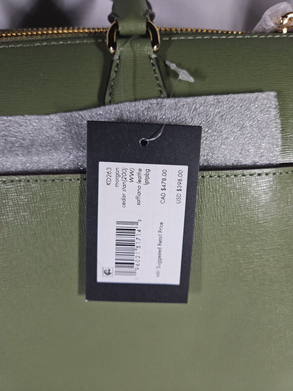 Kate Spade Morgan Laptop Bag Green Saffiano Leather Fits 16" Laptop NWT