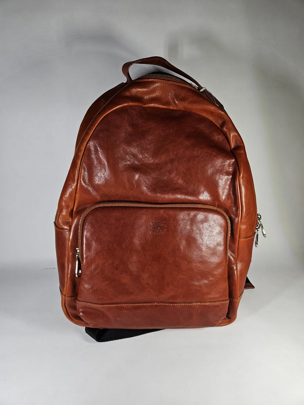 Il Bisonte Meleto Leather Backpack Brown Vegetable Tanned Cowhide NWT