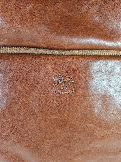 Il Bisonte Meleto Leather Backpack Brown Vegetable Tanned Cowhide NWT
