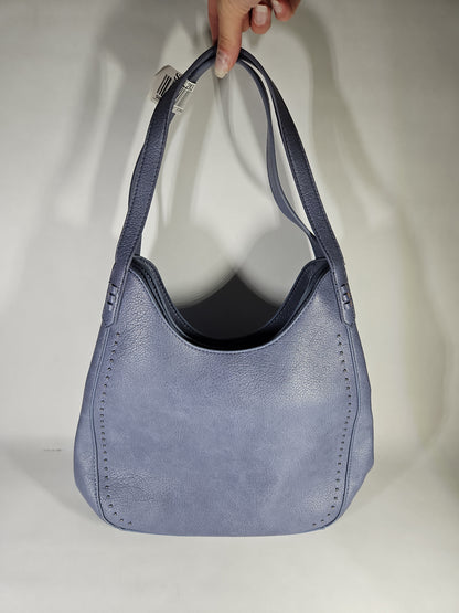 Style & Co Whip-Stitch Soft 4-Poster Tote Blue Triple Compartment