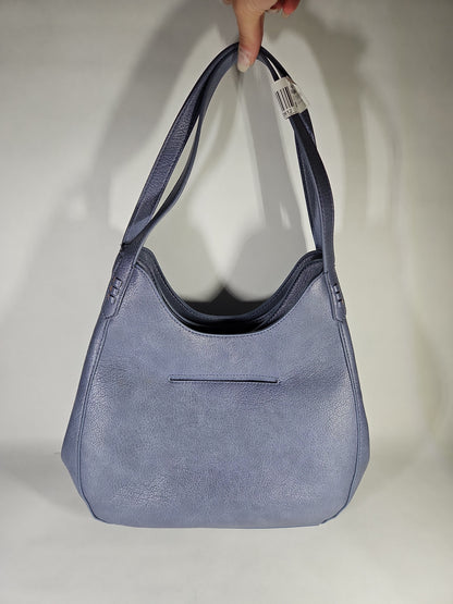 Style & Co Whip-Stitch Soft 4-Poster Tote Blue Triple Compartment