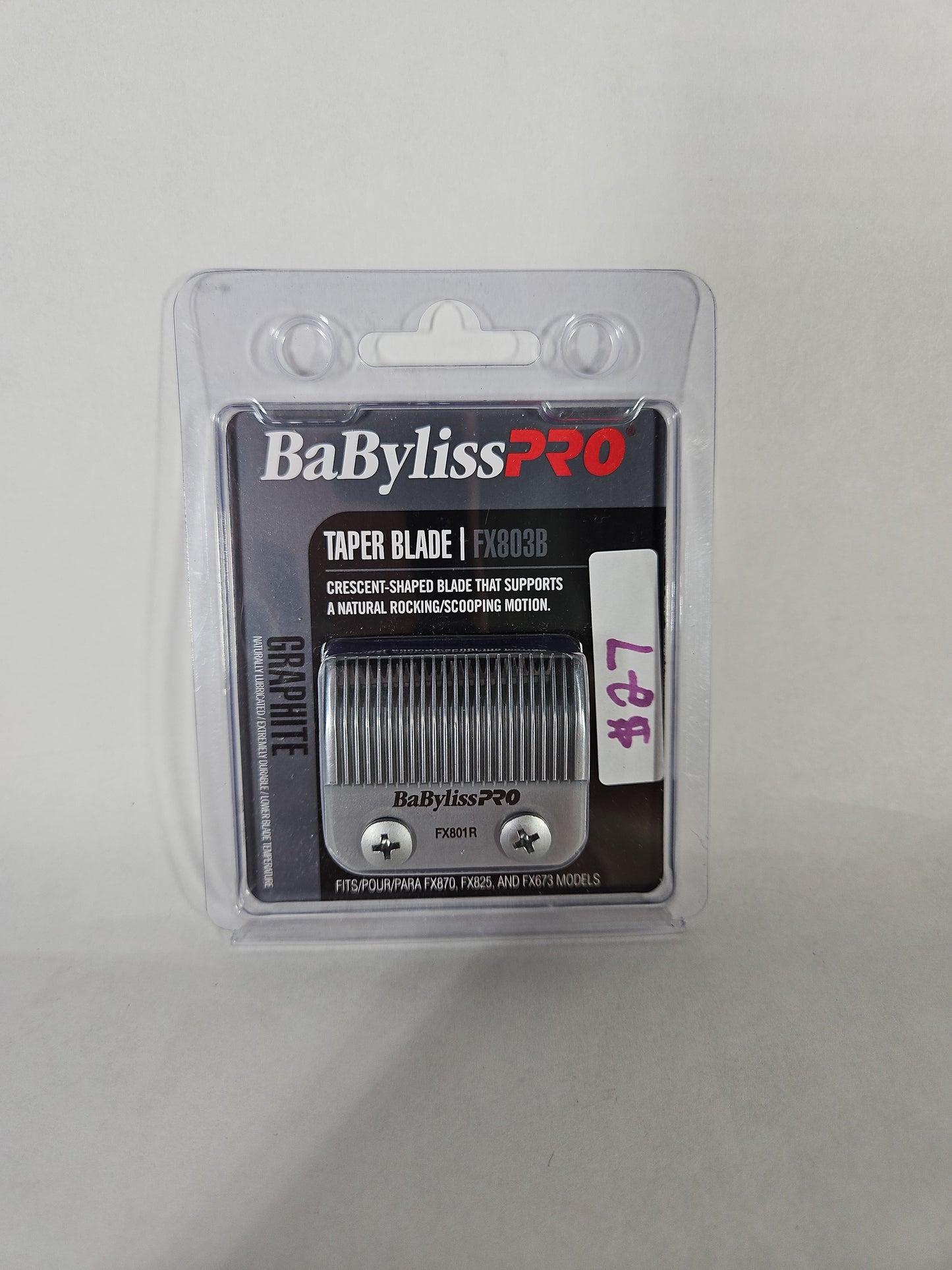 BaBylissPRO FX803B Black Graphite Taper Blade Fits FX870 FX880 FX825