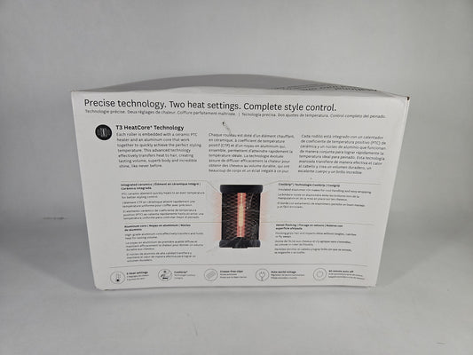 T3 Volumizing Hot Rollers Luxe Set of 8 with Case Dual Heat 73709 Open Box