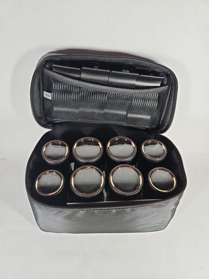 T3 Volumizing Hot Rollers Luxe Set of 8 with Case Dual Heat 73709 Open Box