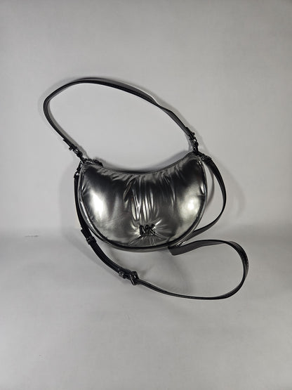 Michael Kors Kyla Small Puffy Metallic Convertible Pochette - Gunmetal