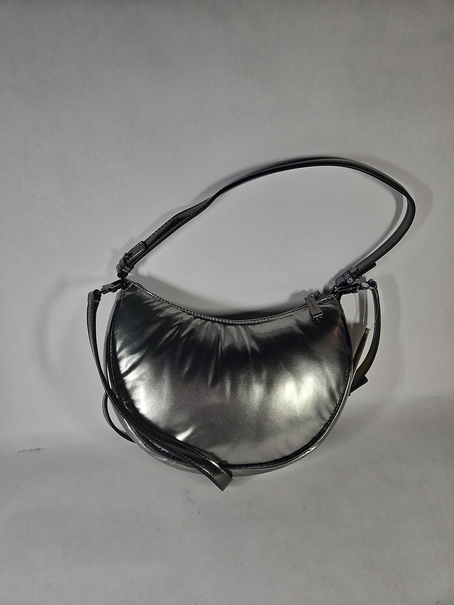 Michael Kors Kyla Small Puffy Metallic Convertible Pochette - Gunmetal