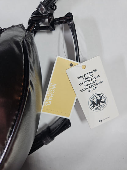 Michael Kors Kyla Small Puffy Metallic Convertible Pochette - Gunmetal