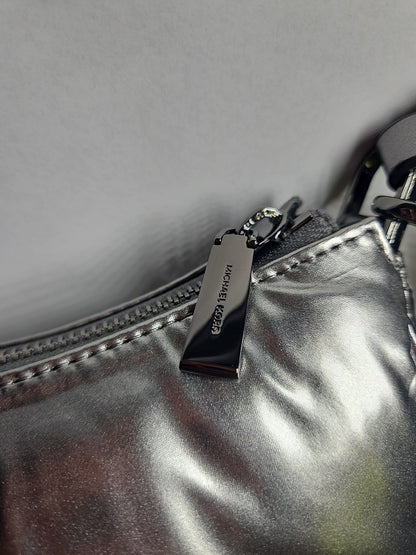 Michael Kors Kyla Small Puffy Metallic Convertible Pochette - Gunmetal
