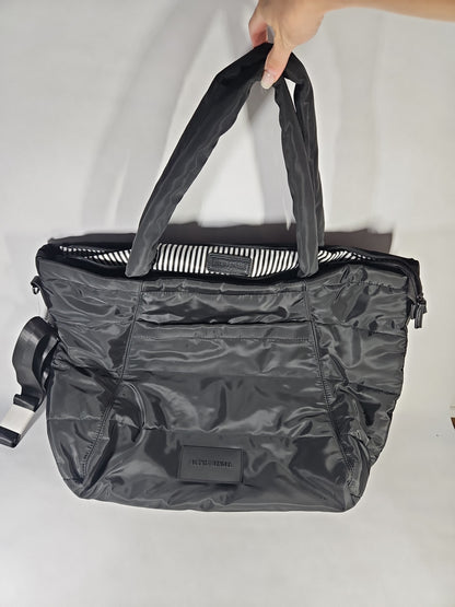 Alexis Bendel Large Nylon Weekender Tote Bag – Black