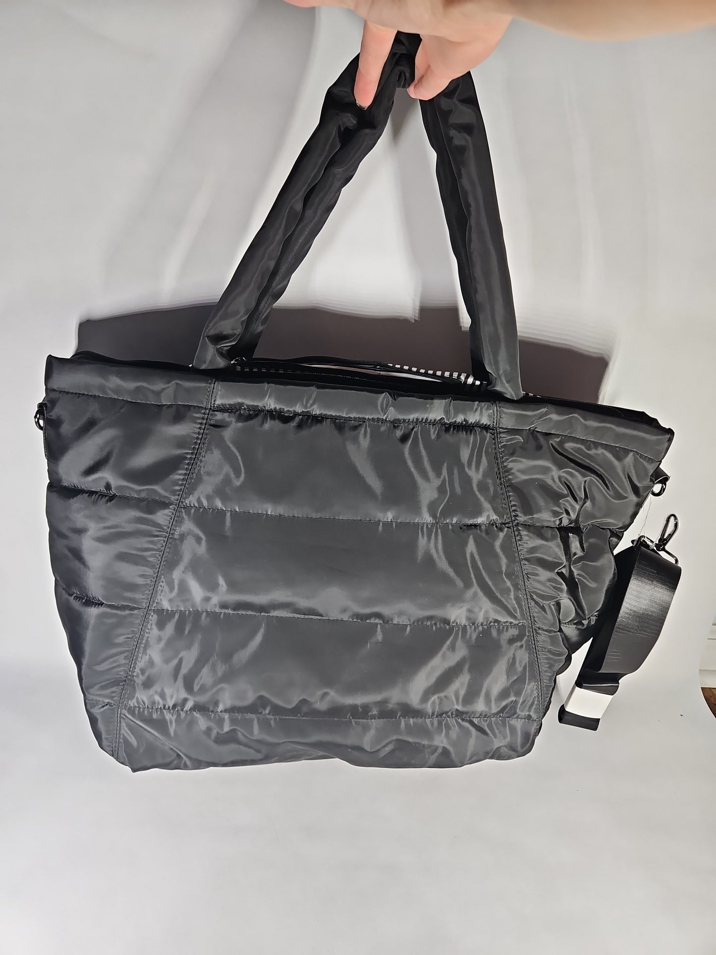 Alexis Bendel Large Nylon Weekender Tote Bag – Black