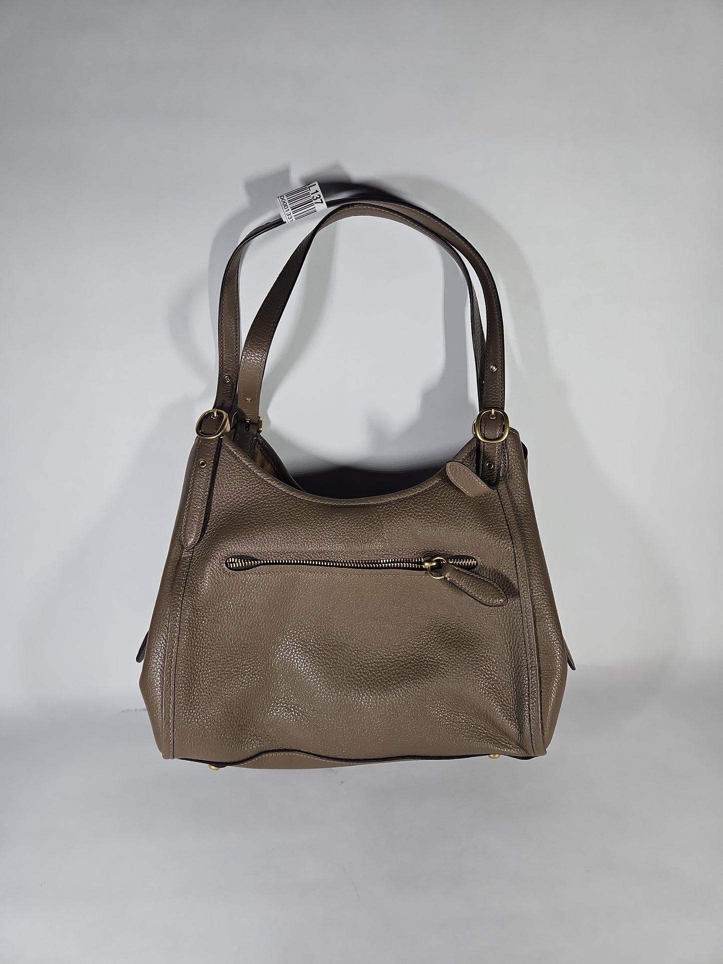 Coach Bella Medium Leather Shoulder Bag – Dark Stone
