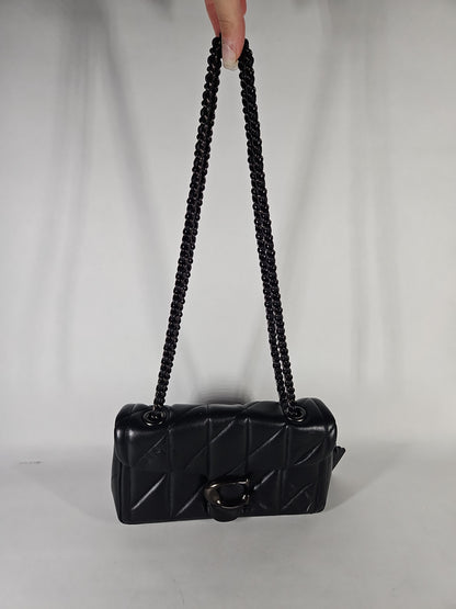 Coach Tabby Shoulder Bag 20 With Pillow Quilting – Smooth Leather/Pewter/Black