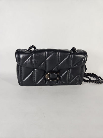 Coach Tabby Shoulder Bag 20 With Pillow Quilting – Smooth Leather/Pewter/Black