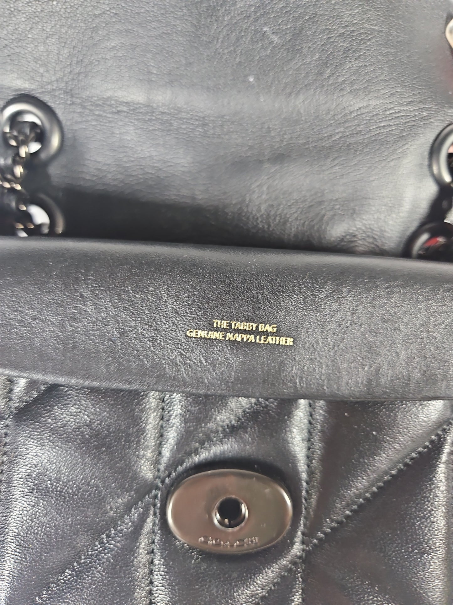 Coach Tabby Shoulder Bag 20 With Pillow Quilting – Smooth Leather/Pewter/Black