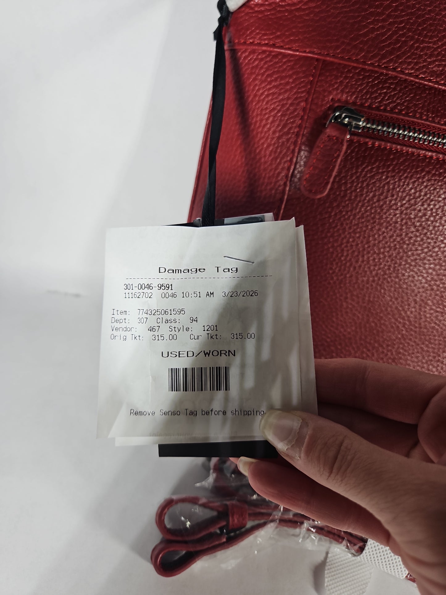 Mancini Pebbled Trish Crossbody Handbag with Organizer – Red