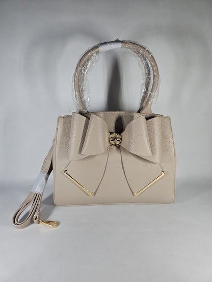 Crossi Grace Bowtie Top Handle Satchel – Ivory