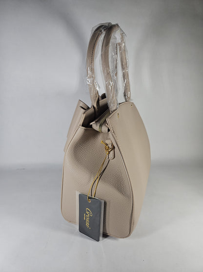Crossi Grace Bowtie Top Handle Satchel – Ivory